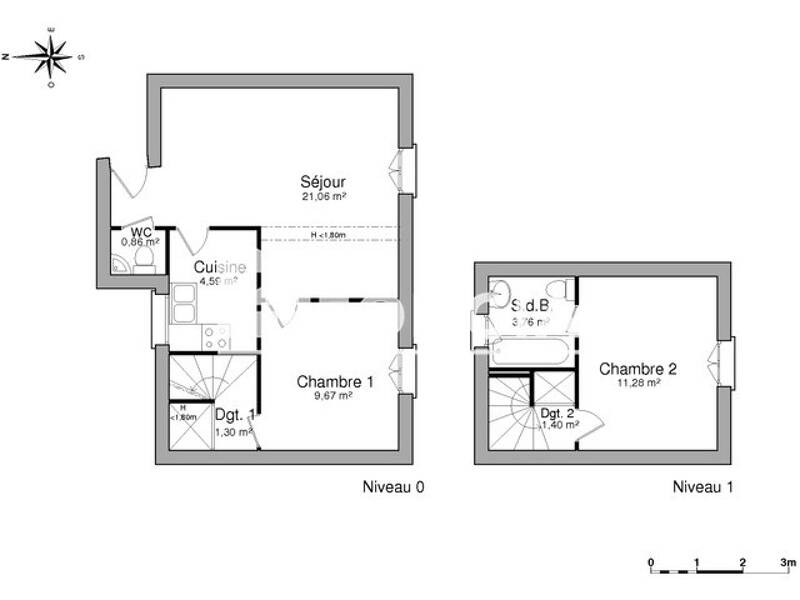 Maison à louer, 54m², ROUEN