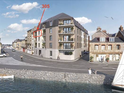 Appartement à vendre - neuf 370 000 € 3 pièces 2 chambres 84,3 m² dès le 31/12/2026 Le Pollet-Port de plaisance Jehan Ango Dieppe 76200