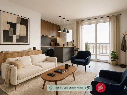 Appartement à vendre 298 400 € 3 pièces 2 chambres 64 m² RDC Thiverval-Grignon 78850