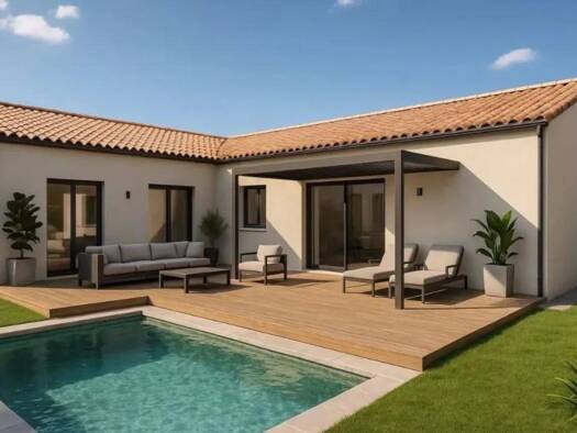 Terrain avec maison neuve à vendre 289 000 € 4 pièces 3 chambres 95 m² 570 m² de terrain Fontès 34320