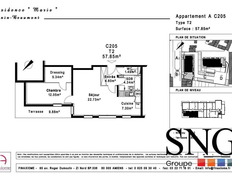 Maison à louer, 58m², HENIN BEAUMONT