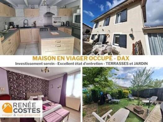 Maison en viager occupé Bouquet 71 675 € 5 pièces 3 chambres 135 m² 537 m² de terrain Centre Ville Dax 40100
