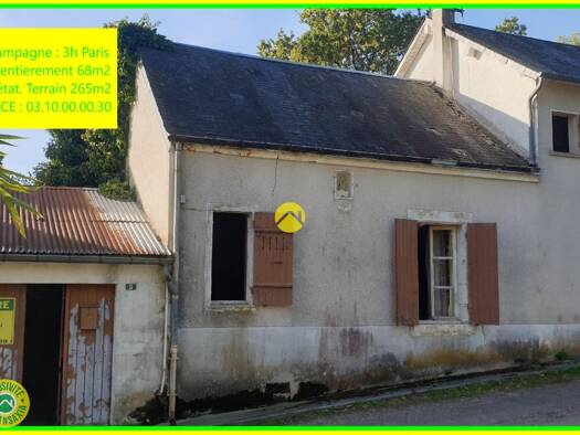 Maison à vendre 27 500 € 3 pièces 3 chambres 68 m² 265 m² de terrain Saint-Saulge 58330