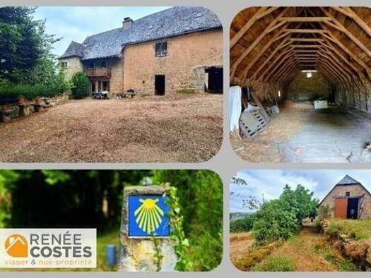 Maison en viager occupé Bouquet 137 329 € 5 pièces 4 chambres 125 m² 5 200 m² de terrain Golinhac 12140