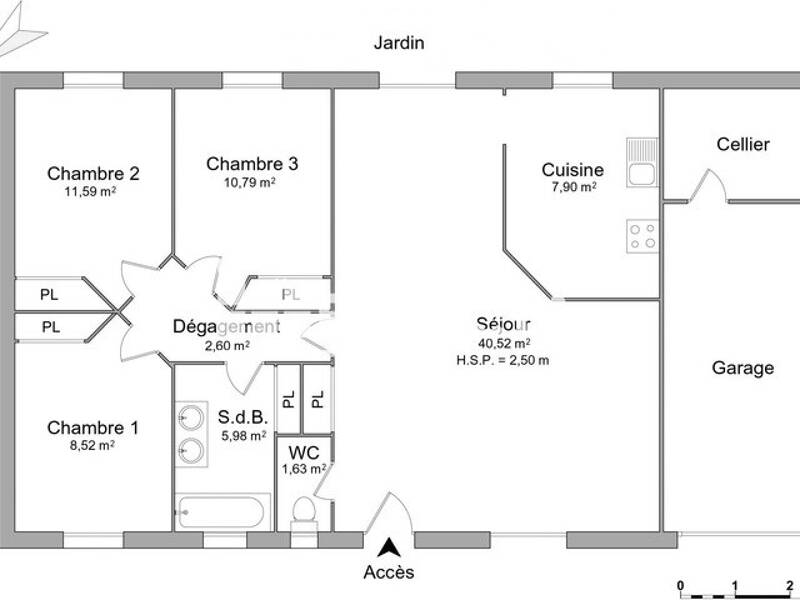 Maison à louer, 90m², L'ISLE JOURDAIN