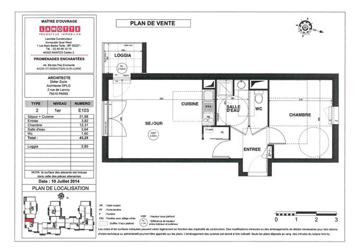 Maison à louer, 43m², SAINT SEBASTIEN SUR LOIRE