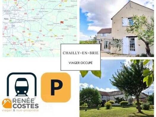 Maison en viager occupé Bouquet 92 440 € 9 pièces 5 chambres 235 m² 4 866 m² de terrain Centre Ville Centre et Nord Coulommiers 77120