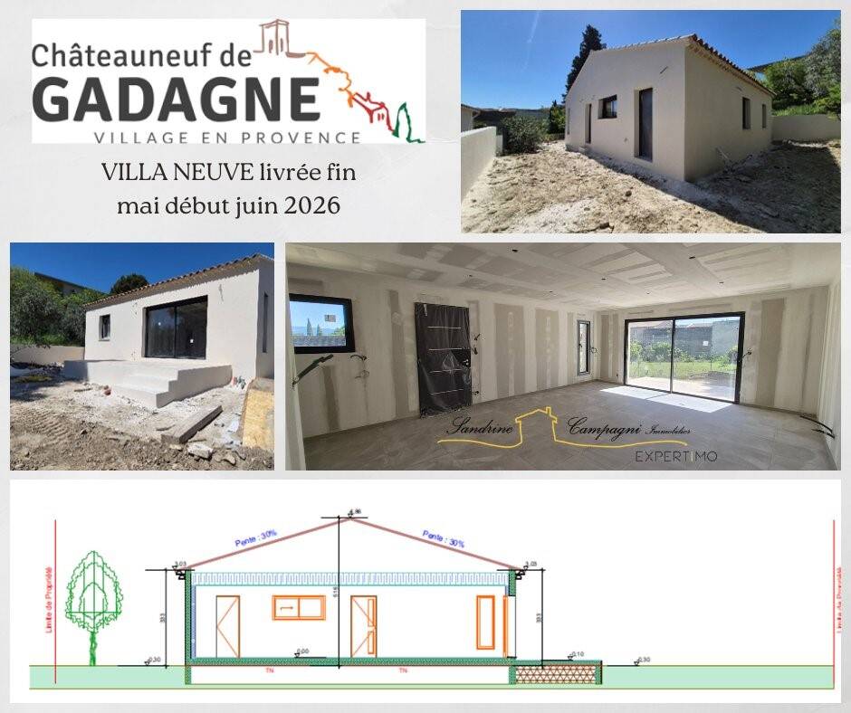 Maison à vendre, 90m², CHATEAUNEUF DE GADAGNE