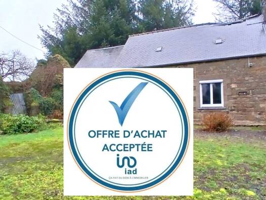 Maison à vendre 39 000 € 3 pièces 1 chambre 36,5 m² 900 m² de terrain Bourbriac 22390