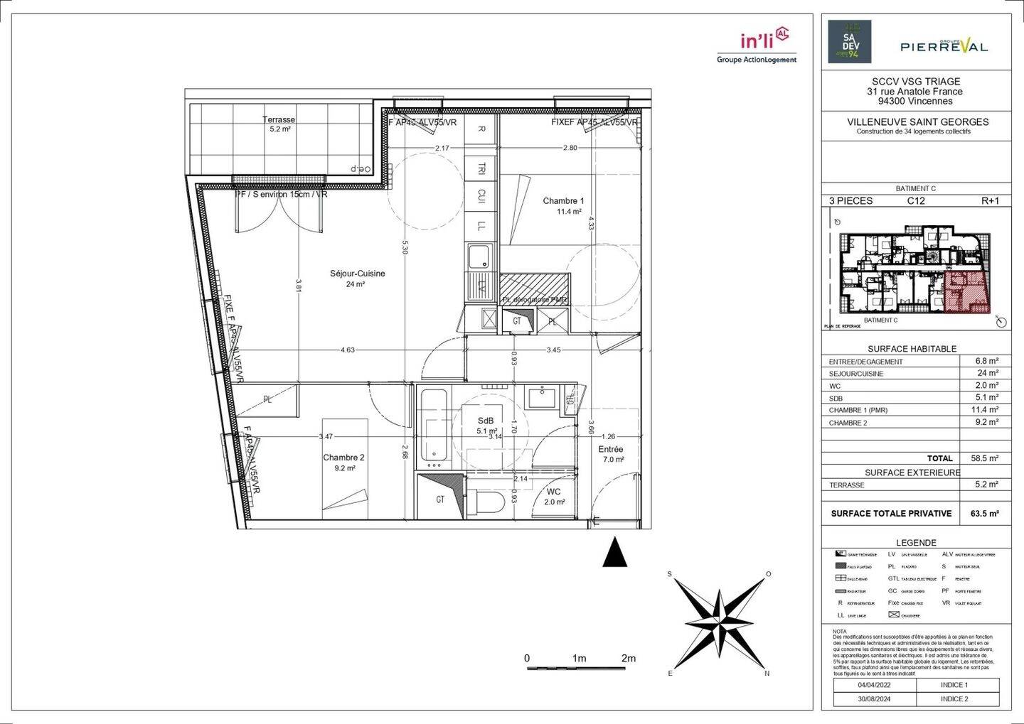 Maison à louer, 59m², VILLENEUVE SAINT GEORGES