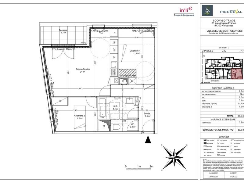 Maison à louer, 59m², VILLENEUVE SAINT GEORGES