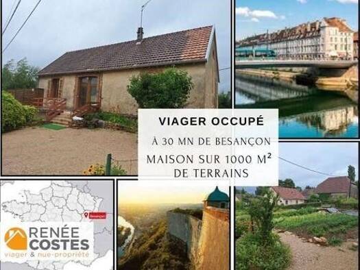 Maison en viager occupé Bouquet 28 765 € 5 pièces 3 chambres 85 m² 1 027 m² de terrain Jallerange 25170