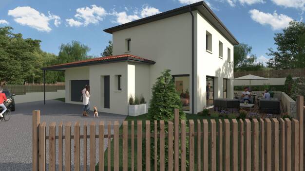 Terrain avec maison neuve à vendre 562 000 € Montanay 69250