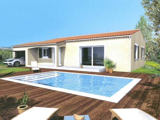 Terrain avec maison neuve à vendre 272 000 € 2 pièces 1 chambre 80 m² 442 m² de terrain Ouest Monteux 84170
