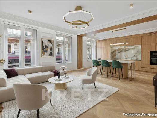 Appartement à vendre 2 988 000 € 4 pièces 2 chambres 125 m² Étage 1/6 Triangle d'Or Paris 8ème arrondissement 75008