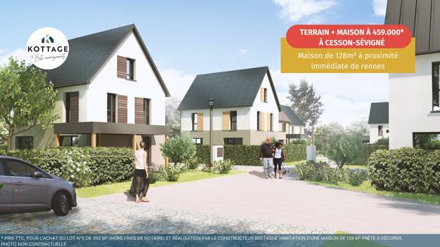 Terrain avec maison neuve à vendre 459 000 € Bourgchevreuil Cesson-Sévigné 35510