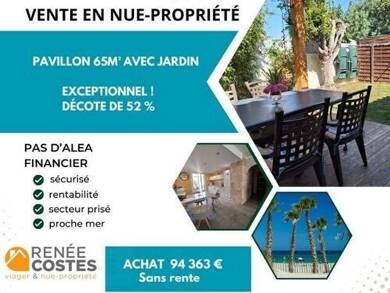 Maison en viager occupé Bouquet 96 359 € 3 pièces 2 chambres 65 m² 195 m² de terrain Montescot 66200