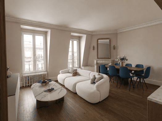 Appartement à vendre 465 000 € 3 pièces 2 chambres 57,53 m² Étage 6/6 Bièvres Sud Tolbiac Paris 13ème arrondissement 75013