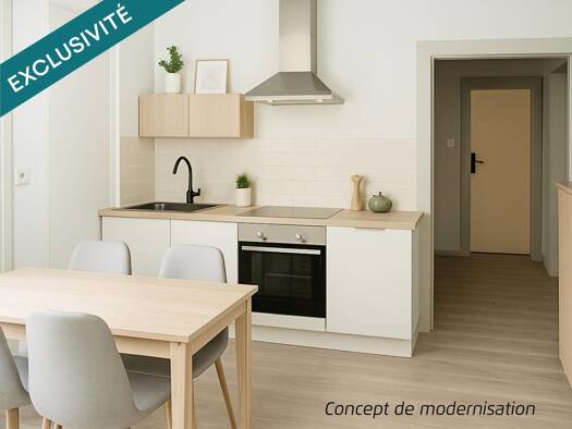 Appartement à vendre 52 000 € 2 pièces 1 chambre 51 m² RDC/2 Centre  Forbach 57600