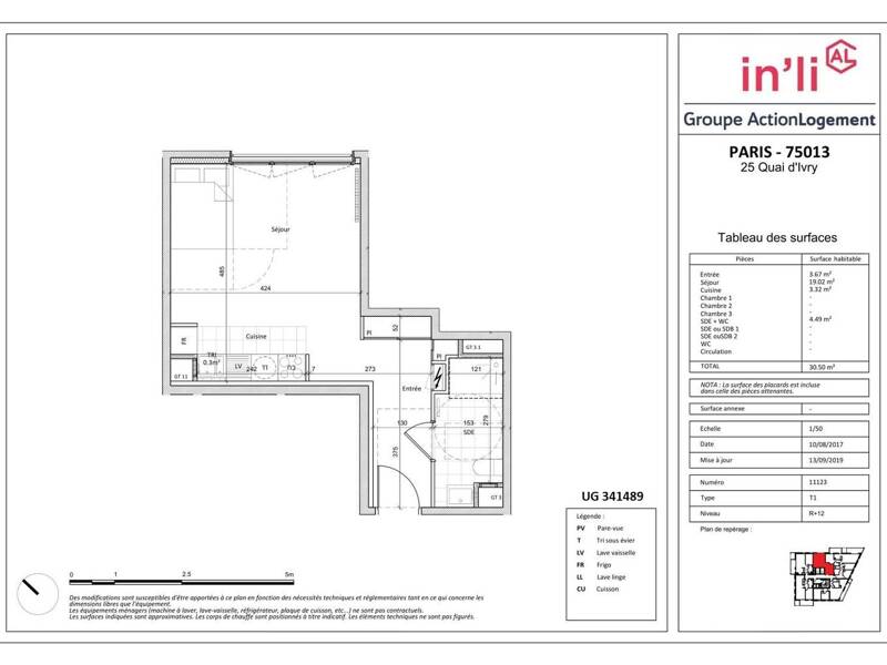 Maison à louer, 31m², PARIS 13E