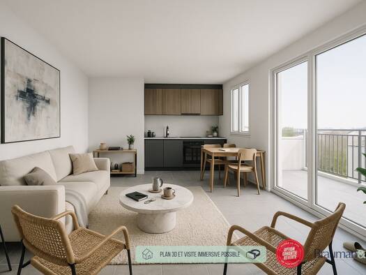 Appartement à vendre - neuf 268 900 € 3 pièces 2 chambres 58 m² 2ème étage Nord-Centre Cesson 77240