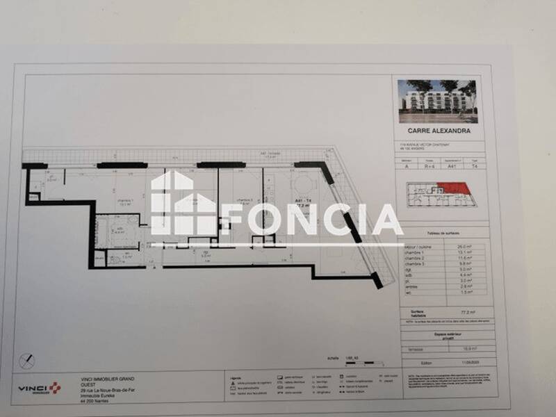 Maison à louer, 77m², ANGERS