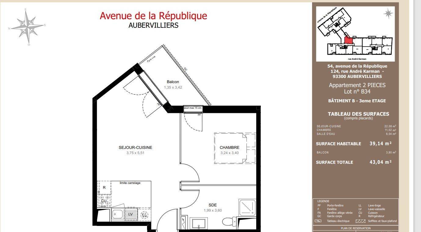 Maison à louer, 39m², AUBERVILLIERS