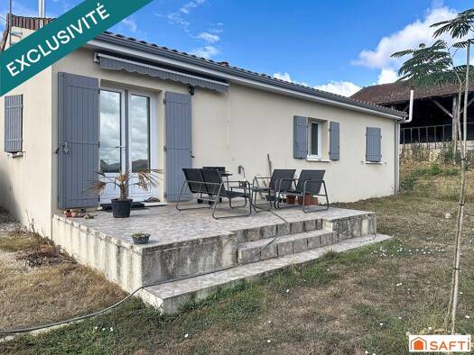 Maison de plain-pied à vendre 168 000 € 4 pièces 3 chambres 70 m² 465 m² de terrain Rivières 16110