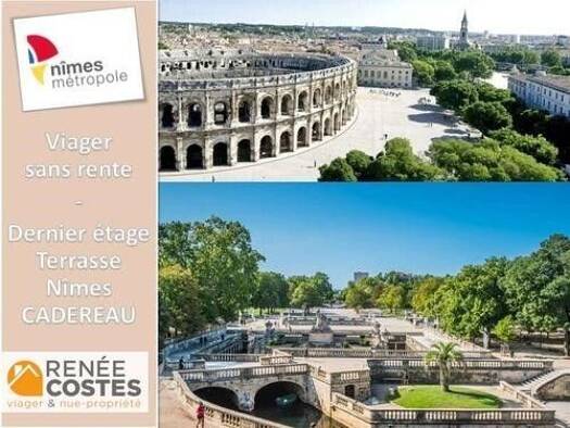 Appartement en viager occupé Bouquet 214 970 € 4 pièces 3 chambres 100 m² Étage 3/3 Jardins de la Fontaine Nîmes 30900