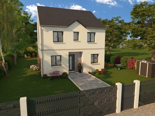 Terrain avec maison neuve à vendre 313 000 € 6 pièces 5 chambres 103,5 m² 318 m² de terrain Condé-Sainte-Libiaire 77450