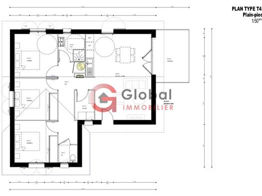 Maison à vendre 205 900 € 4 pièces 3 chambres 66 m² 466 m² de terrain Eysus 64400