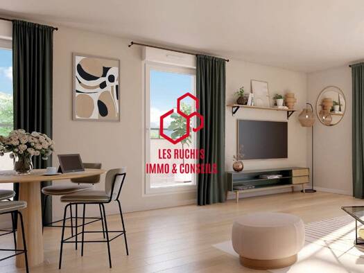 Appartement à vendre 203 835 € 3 pièces 1 chambre 63,4 m² RDC Sud Ouest Melun 77000