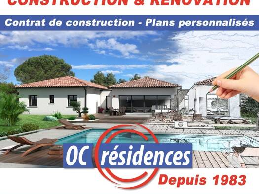 Terrain constructible viabilisé à vendre 94 000 € 840 m² de terrain Bessières 31660