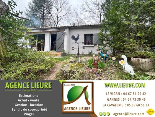Maison de plain-pied à vendre 160 000 € 2 pièces 1 chambre 45 m² 5 073 m² de terrain Aumessas 30770