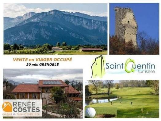 Maison en viager occupé Bouquet 107 120 € 4 pièces 3 chambres 92 m² 837 m² de terrain Souillet-Vouise Voiron 38500