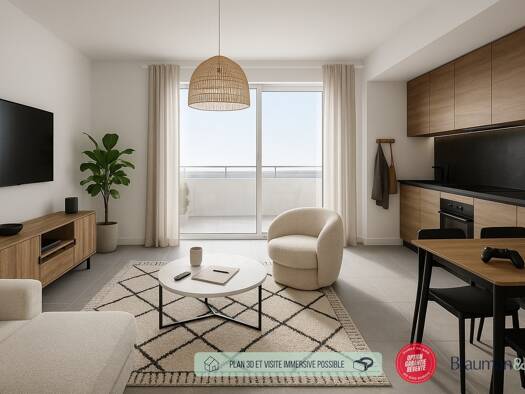 Appartement à vendre - neuf 235 000 € 3 pièces 2 chambres 62 m² 1er étage Ouest Monteux 84170