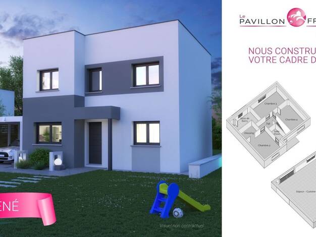 Terrain avec maison neuve à vendre 403 000 € 5 pièces 4 chambres 105 m² 400 m² de terrain Est Vaires-sur-Marne 77360