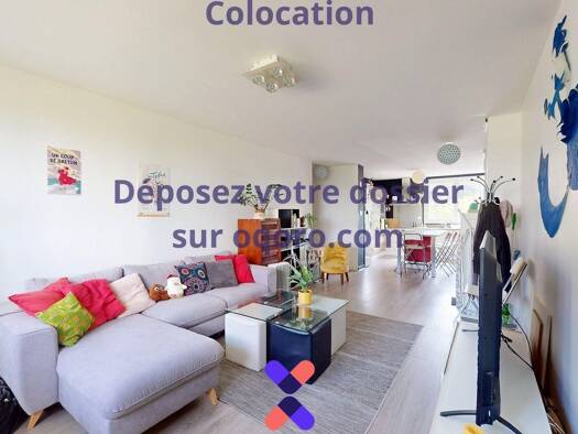 Colocation à louer 411 € 6 pièces 5 chambres 105 m² 1er étage Rives du Cher Tours 37000