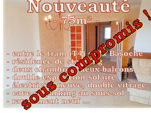 Appartement à vendre 225 000 € 3 pièces 2 chambres 75 m² Étage 4/6 Franklin Les Pavillons-sous-Bois 93320