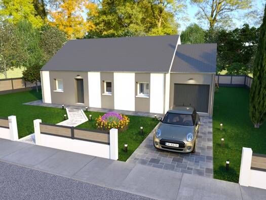 Terrain avec maison neuve à vendre 218 000 € 4 pièces 3 chambres 81 m² 448 m² de terrain Hardinvast 50690