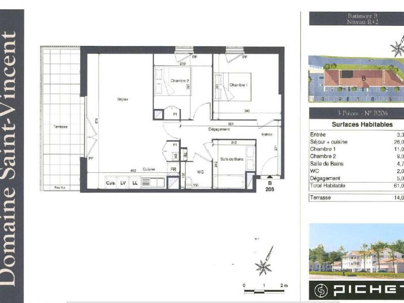 Maison à louer, 61m², SAINT VINCENT DE TYROSSE