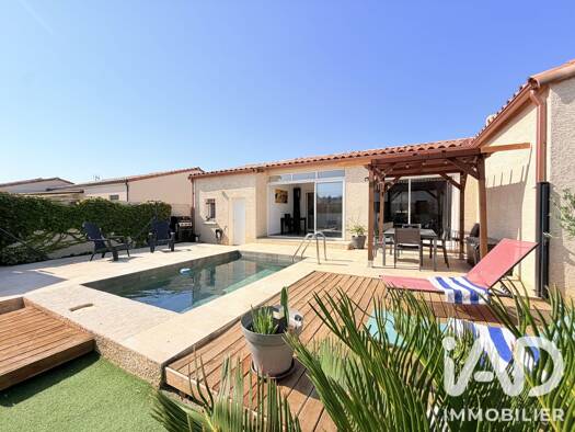 Maison de plain-pied à vendre 350 000 € 4 pièces 3 chambres 120 m² 500 m² de terrain Roquefort-des-Corbières 11540