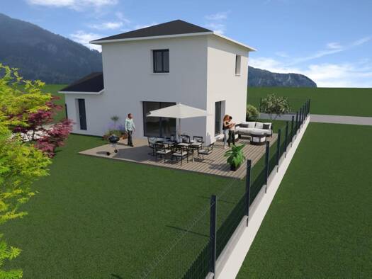 Terrain avec maison neuve à vendre 379 000 € 1 pièce 1 chambre 90 m² 410 m² de terrain Saint-Marcel-Bel-Accueil 38080