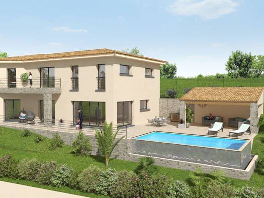 Terrain avec maison neuve à vendre 1 230 000 € 6 pièces 5 chambres 180 m² 1 500 m² de terrain Les Indes les-Groulles Mouans-Sartoux 06370