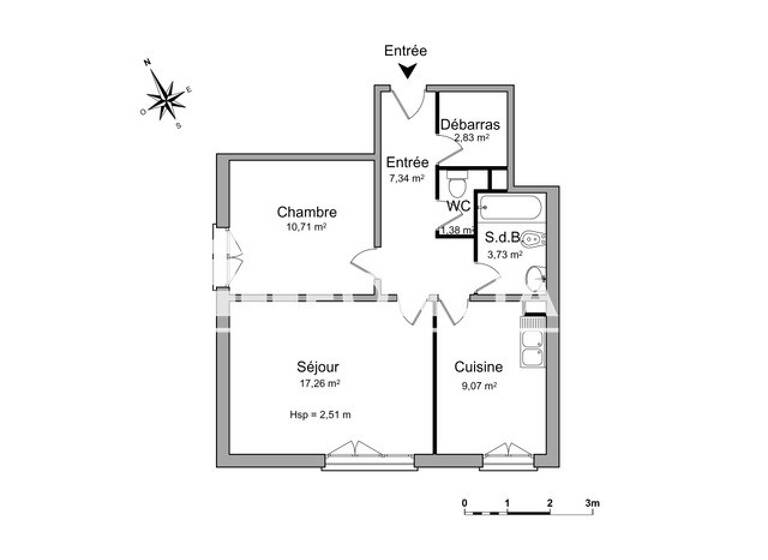 Appartement à louer 548 € 2 pièces 1<br/>chambre 52,3 m²<br/>superficie 3/10<br/>étage Centre Ancien Lucé 28110