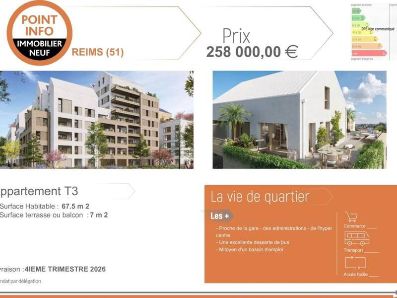 Maison à vendre, 68m², REIMS