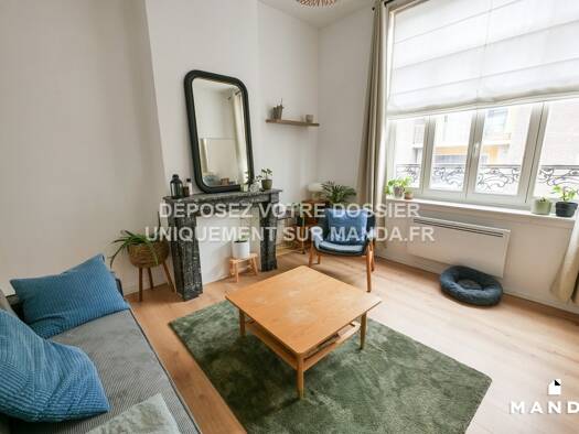 Appartement à louer 750 € 2 pièces 1 chambre 46 m² 1er étage Bois Blanc Lille 59000