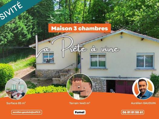 Maison à vendre 144 900 € 5 pièces 3 chambres 85 m² 1 440 m² de terrain Urbain Fumel 47500