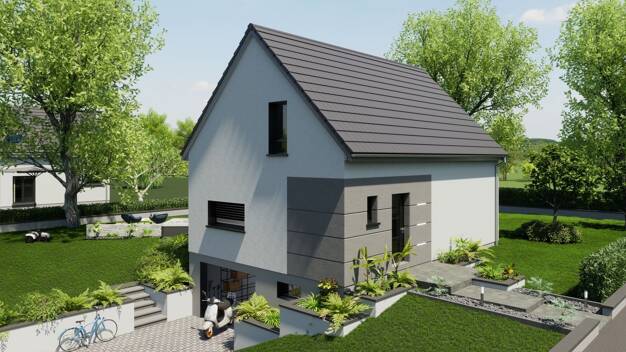Terrain avec maison neuve à vendre 327 342 € Niederhergheim 68250