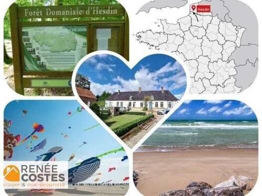 Maison en viager occupé Bouquet 40 592 € 9 pièces 3 chambres 220 m² 3 007 m² de terrain Hesdin-la-Forêt 62140